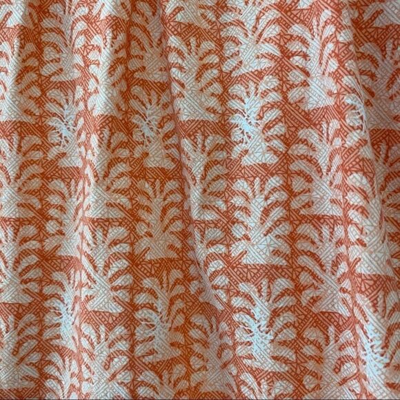 Hester Orchard Sz M BOHO Orange Print Pheasant Cap Sleeves Relaxed Blouse - Picture 8 of 10